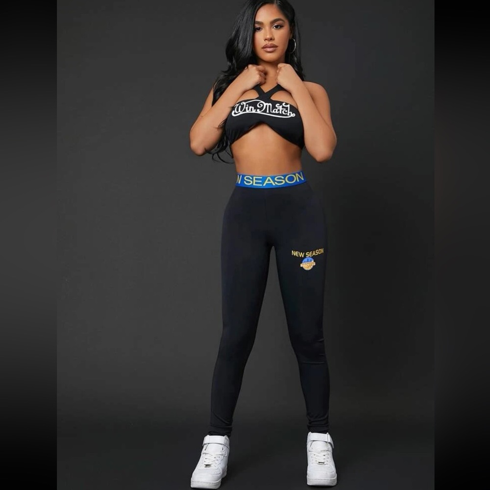 Sexy Letter Graph High Waist Leggings